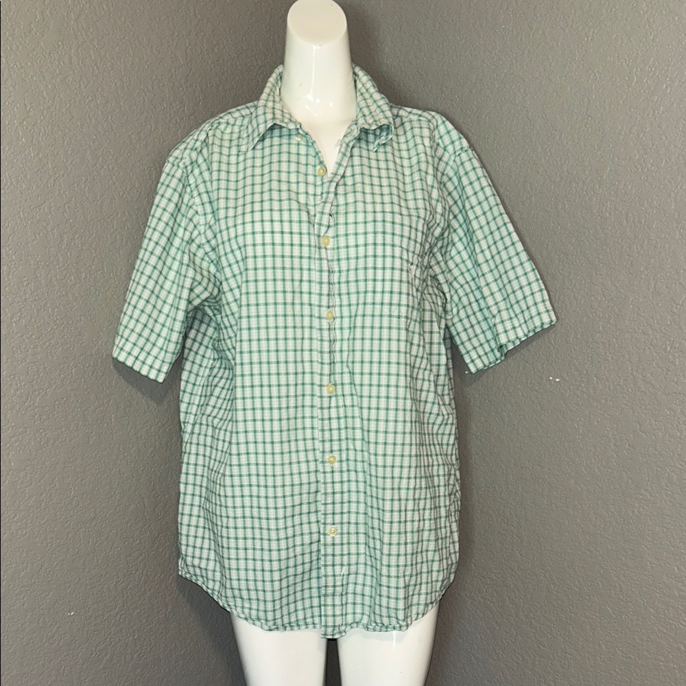 Chaps Men's Green Checkered Shirt